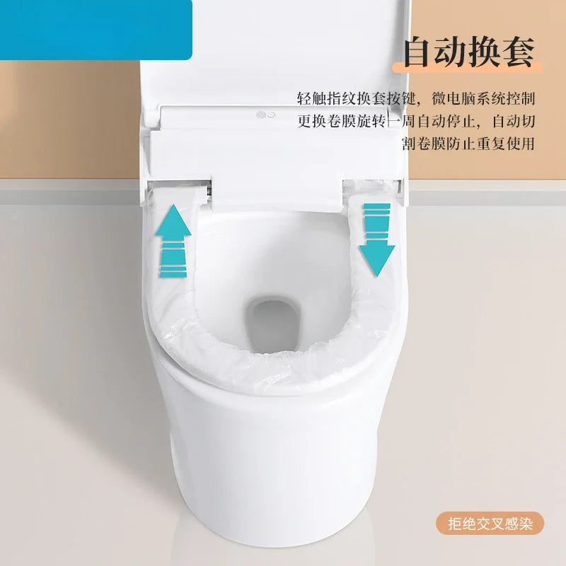 SmartSwivel: Automatic Disposable Toilet Seat Cover & Cushion